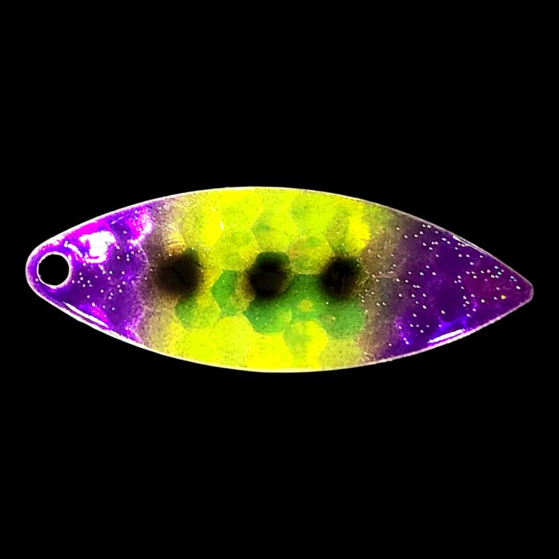 Bago Lures Purple Freeze Walleye Whisperer Willowleaf Spinner Blade.