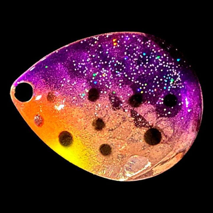 Bago Lures Purple Huckleberry Walleye Whisperer Deep Cup Colorado Blade.