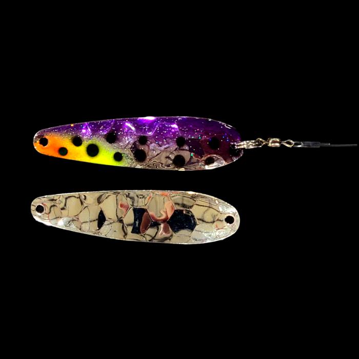 Purple Huckleberry Slow Death Whisperer Spoon Harness with silver back.