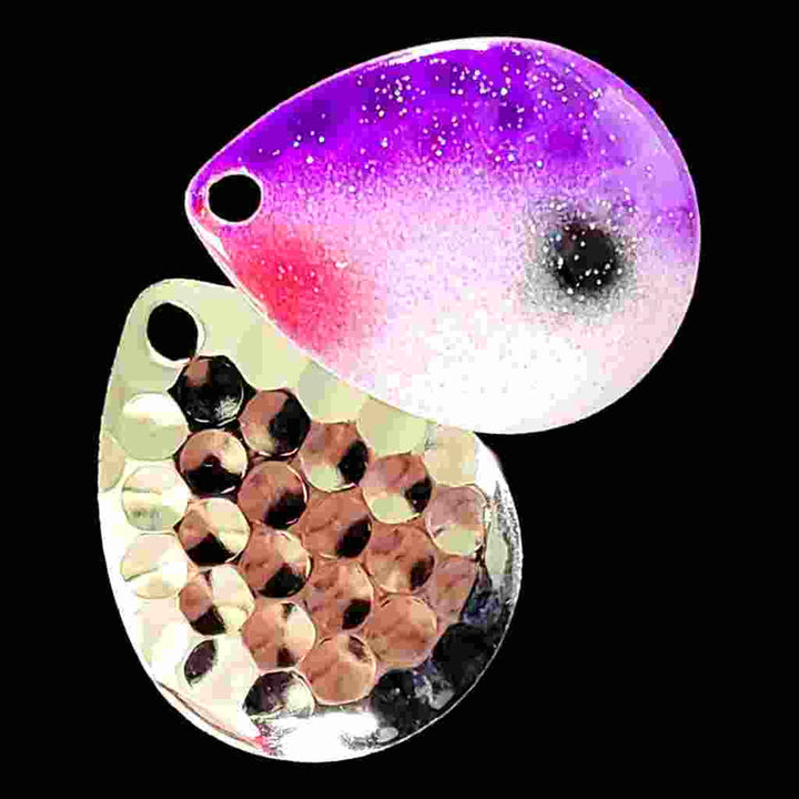 Bago Lures Purple Shad Deep Cup Colorado Blade with nickel back.