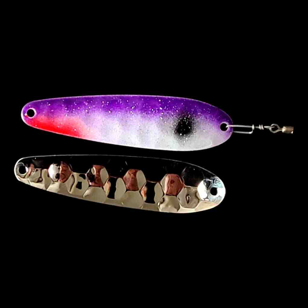 Bago Lures Purple Shad Spoon Harness with nickel back.