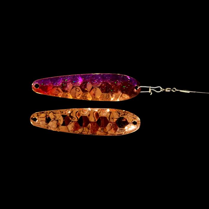Purple Shiner Crawler Dancer Spoon Harness