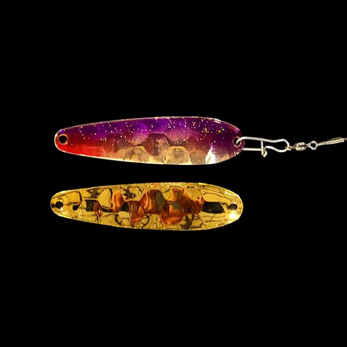 Purple Shiner Crawler Dancer Spoon Harness