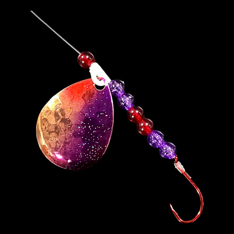 Bago Lures Purple Shiner Walleye Whisperer Spinner Rig.