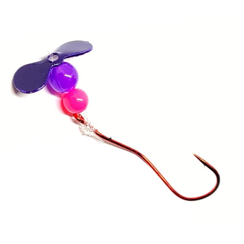 Bago Lures Purple Slow Death Propeller Rig.