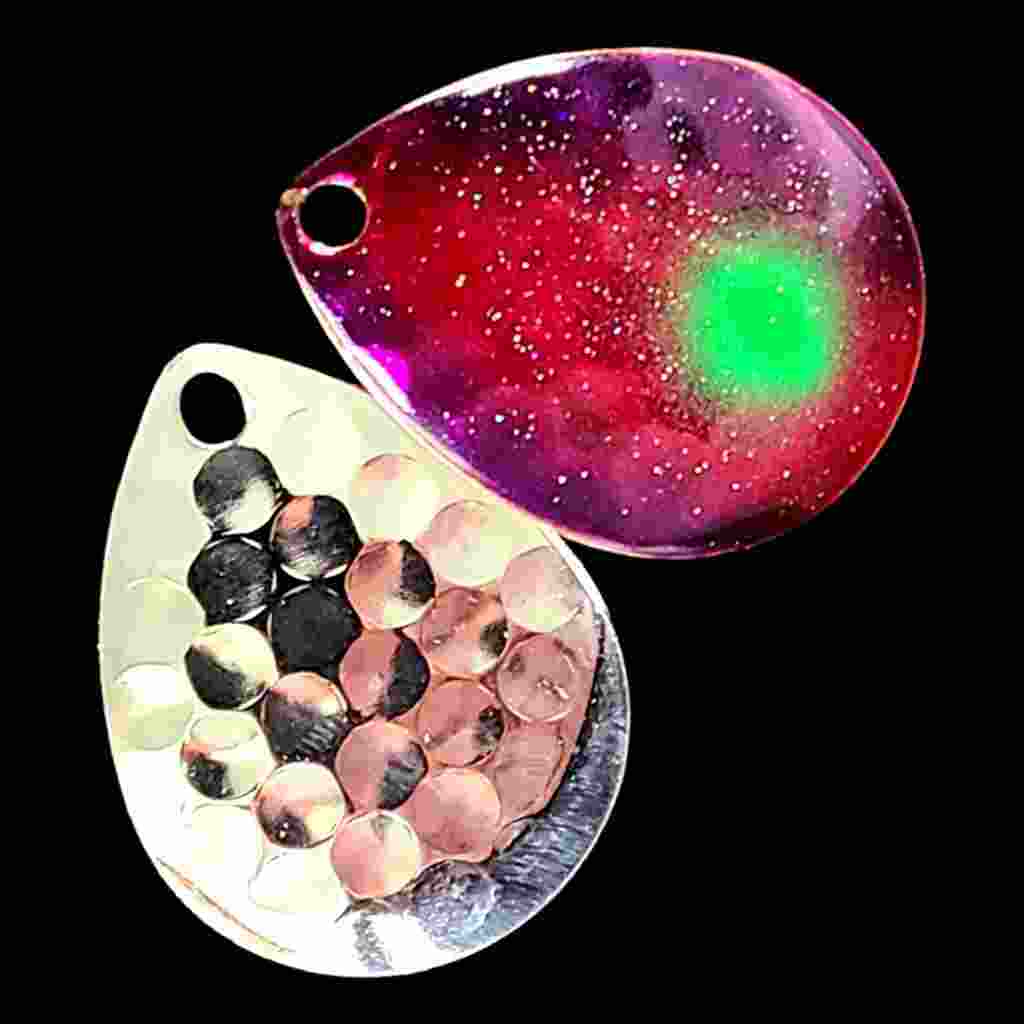 Bago Lures RJ Special Deep Cup Colorado Blade with silver back.