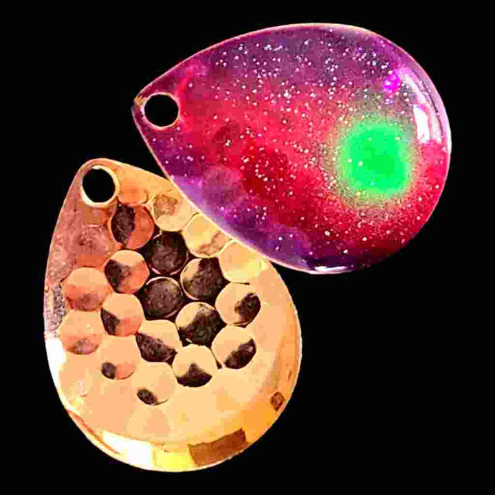 Bago Lures RJ Special Deep Cup Colorado Blade with copper back.