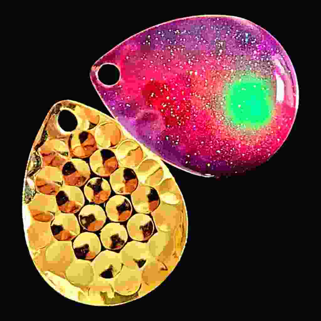 Bago Lures RJ Special Deep Cup Colorado Blade with gold back.