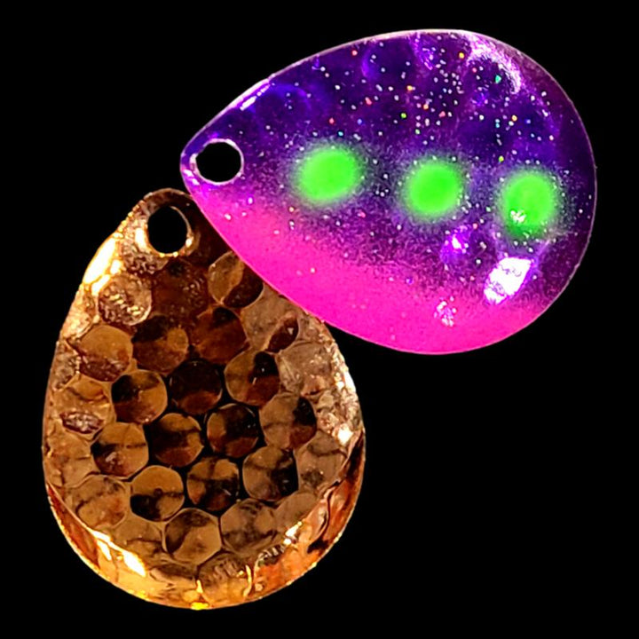 Bago Lures Reverse Muffin Walleye Whisperer Deep Cup Colorado Blade with copper back.