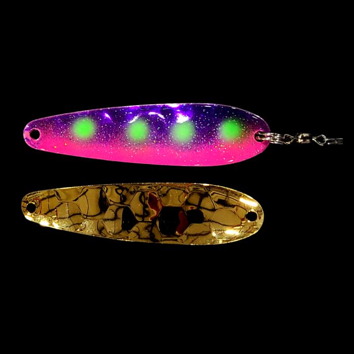 Reverse Muffin Slow Death Whisperer Spoon Harness with gold back.