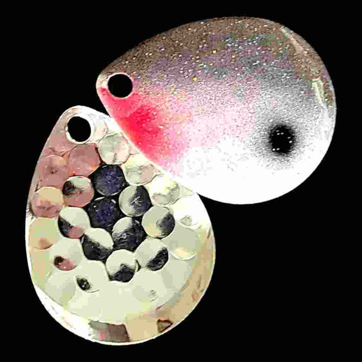 Bago Lures Shad Deep Cup Colorado Blade with silver back.