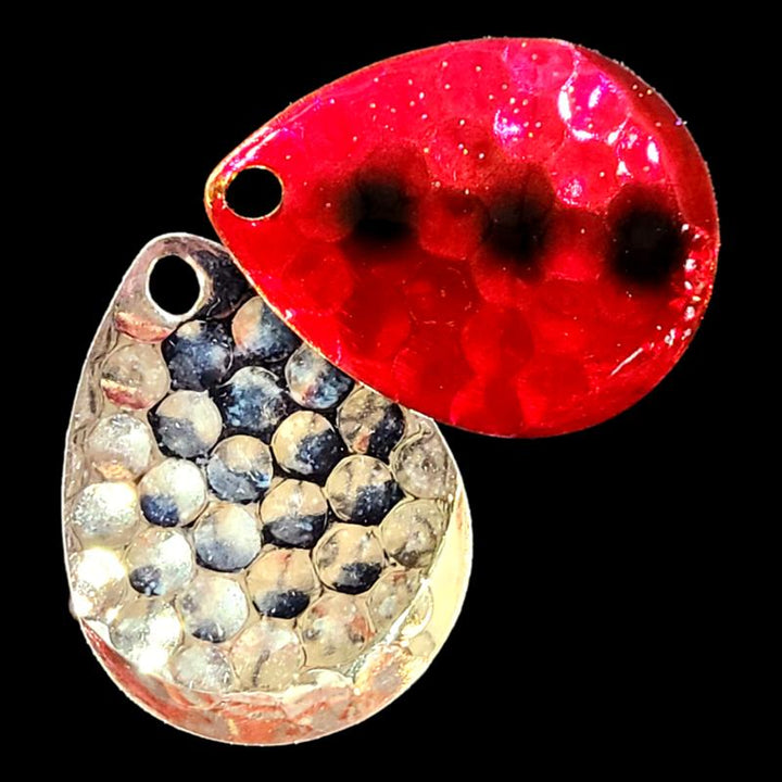 Bago Lures Shrimp Walleye Whisperer Deep Cup Colorado Spinner Blade with silver back.