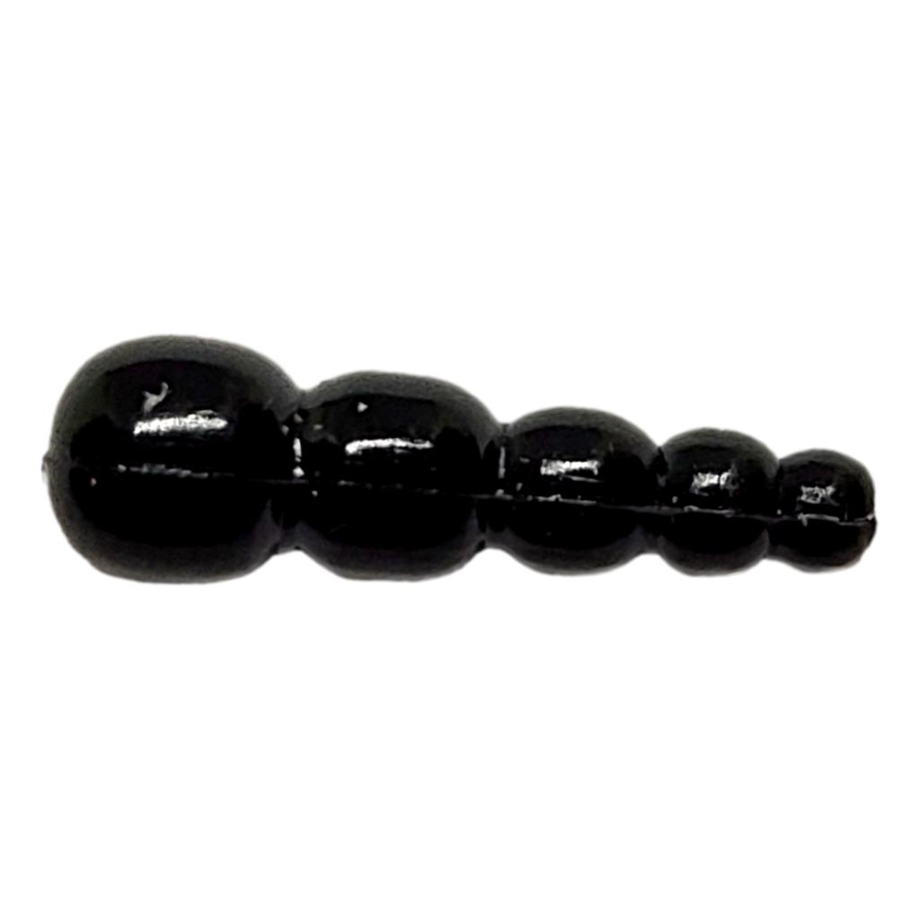 Solid Black Stack Beads.