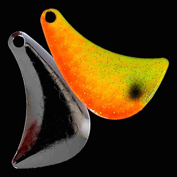 Bago Lures Sunrise Hatchet Spinner Blade with nickel back.