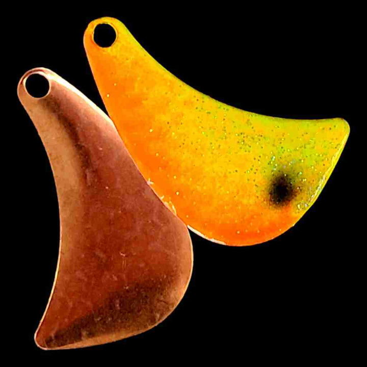 Bago Lures Sunrise Hatchet Spinner Blade with copper back.