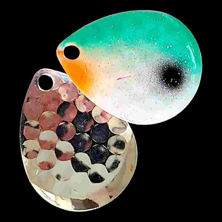 Bago Lures Tennessee Shad Deep Cup Colorado Blade with silver back.