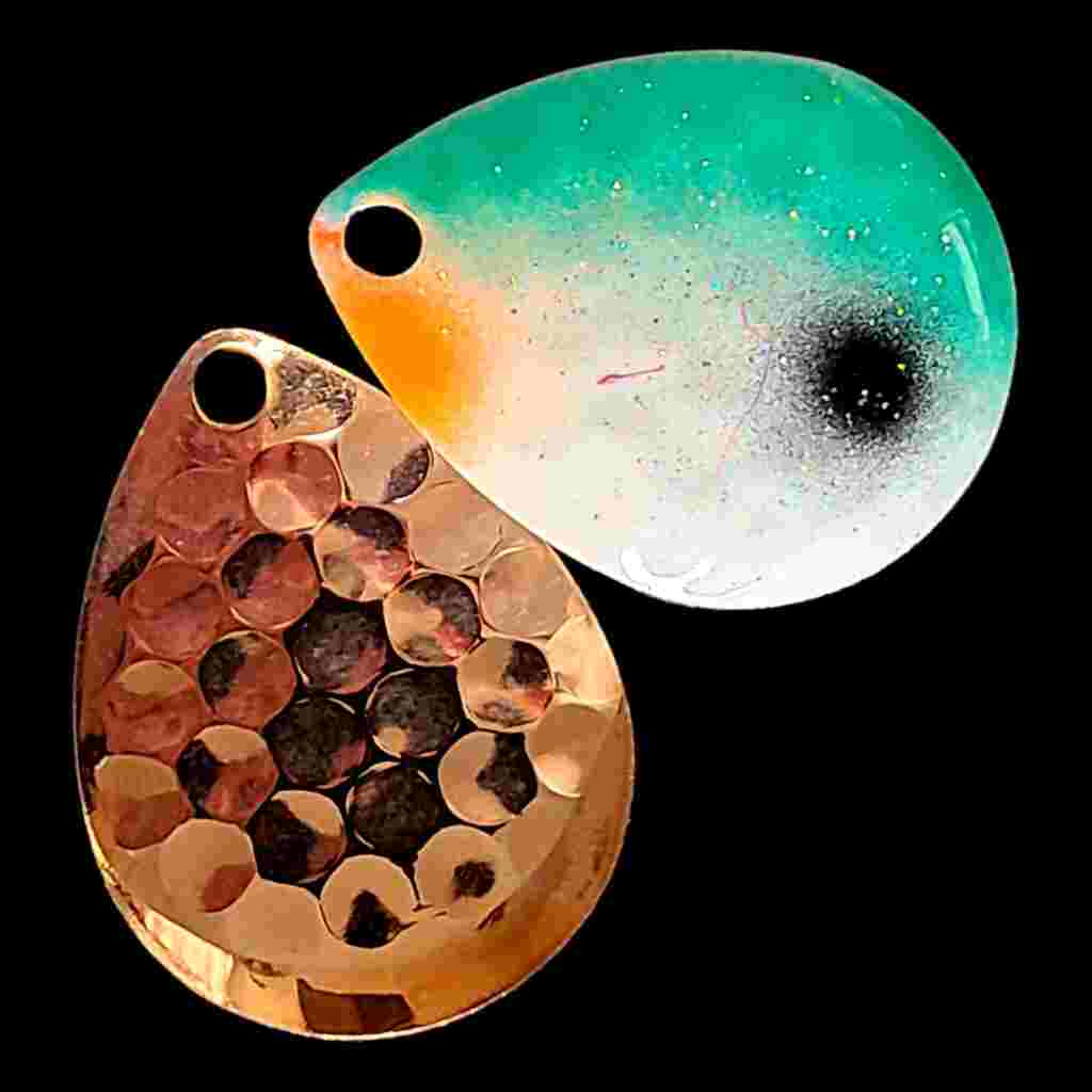 Bago Lures Tennessee Shad Deep Cup Colorado Blade with copper back.