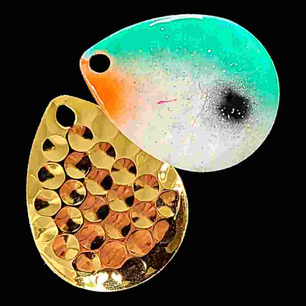 Bago Lures Tennessee Shad Deep Cup Colorado Blade with gold back.