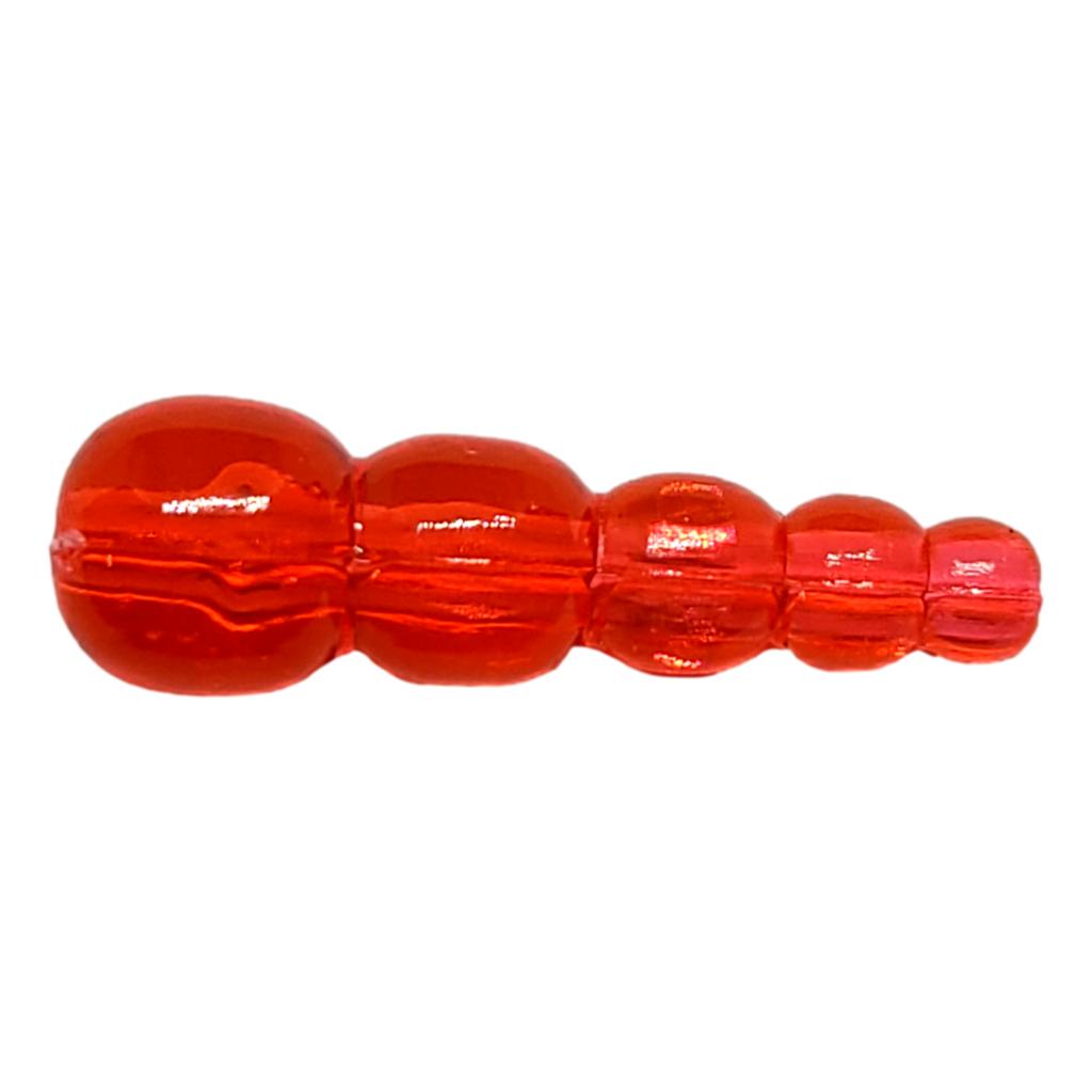 Transparent Cherry Red Stack Beads.
