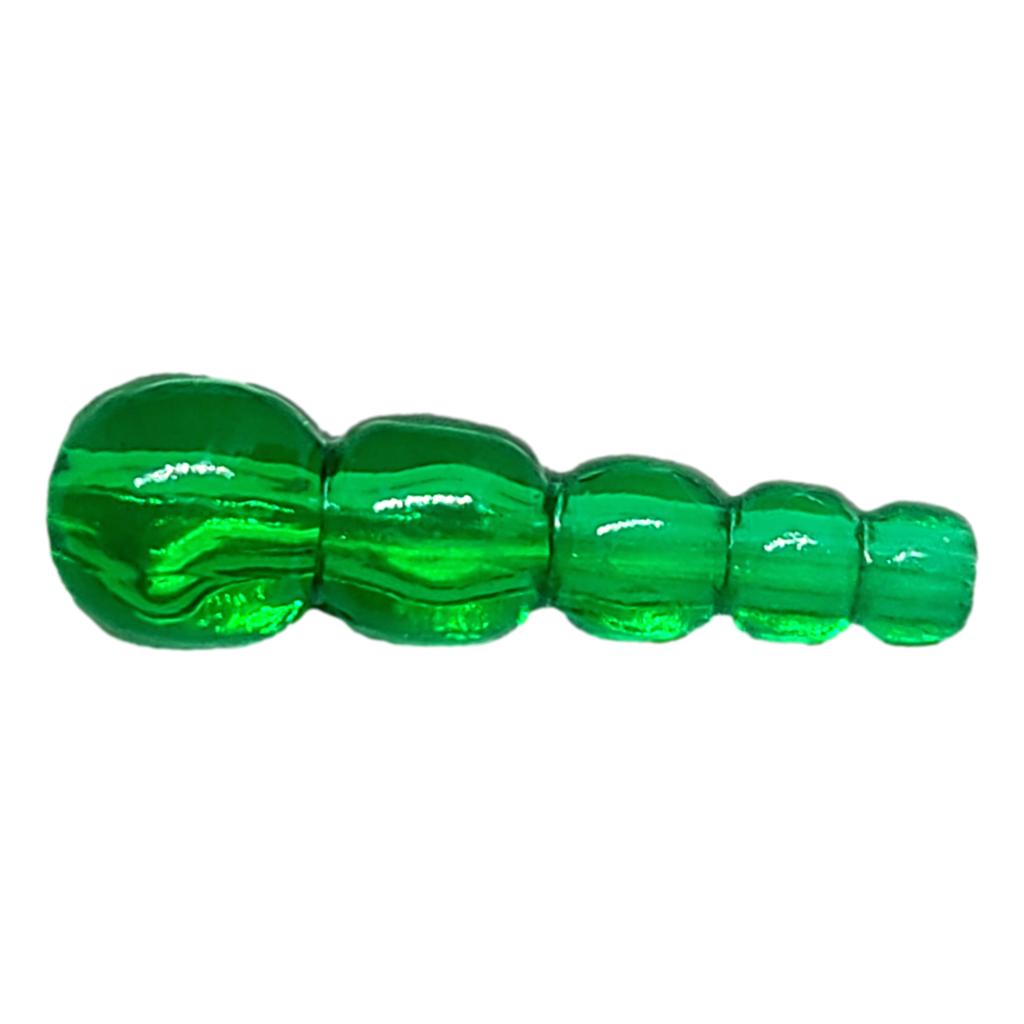 Transparent Dark Green Stack Beads.